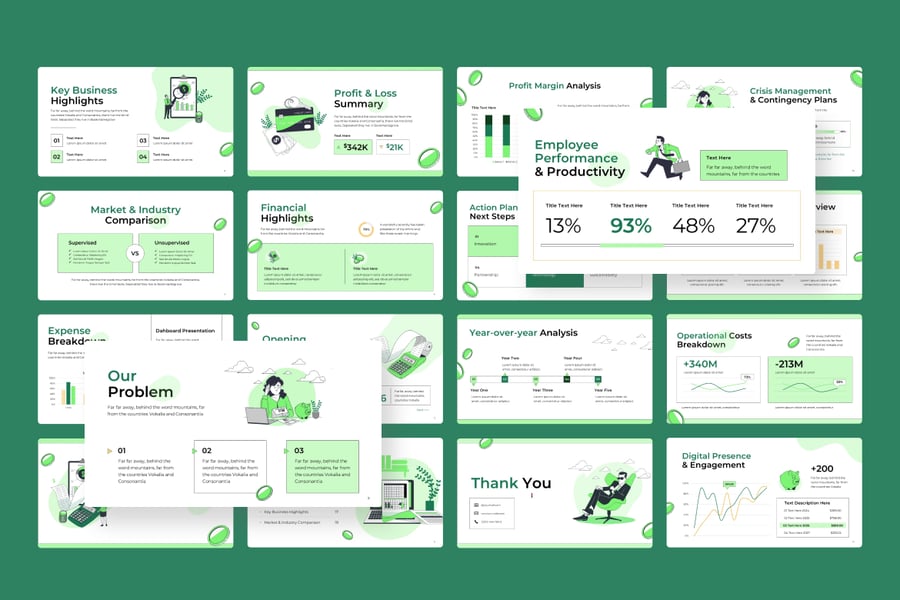 金融仪表板演示PPT模板