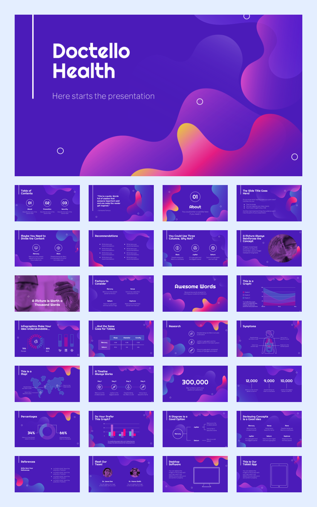 35套抽象色彩创意设计PPT模板合集【S03】