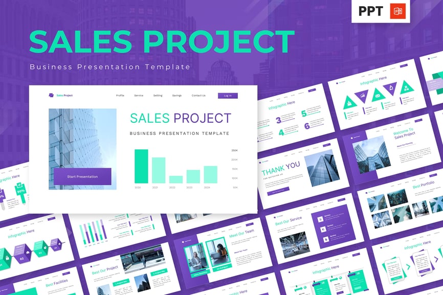 销售项目 – 业务PPT模板 (PPTX)