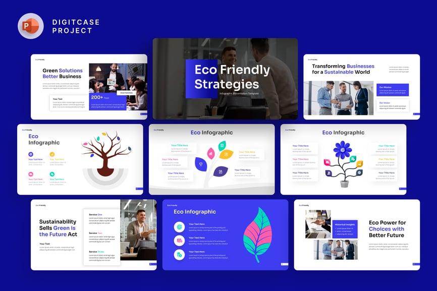 生态友好策略演示PPT模板 (PPTX)