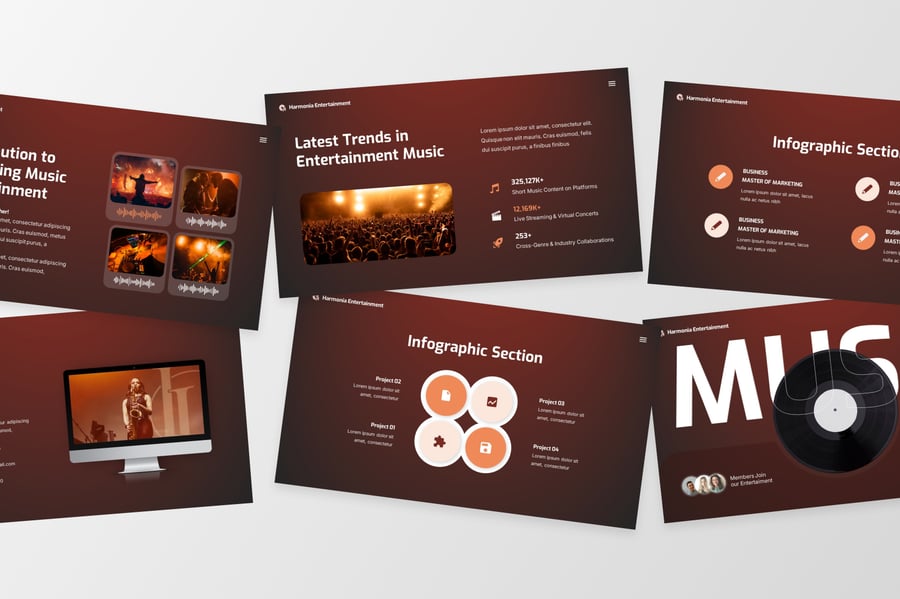 音乐与娱乐-PPT模板 (PPTX)