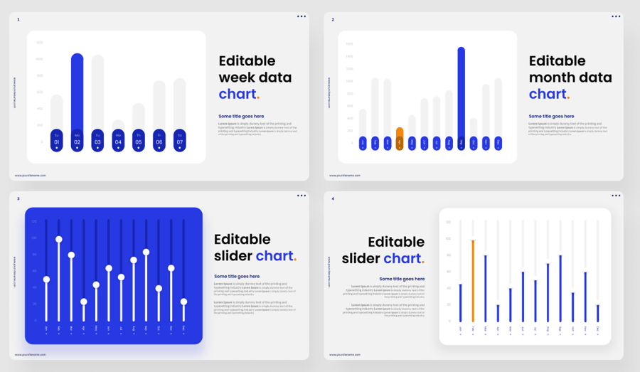 Excel可编辑数据图模板PPT模板 (PPTX)