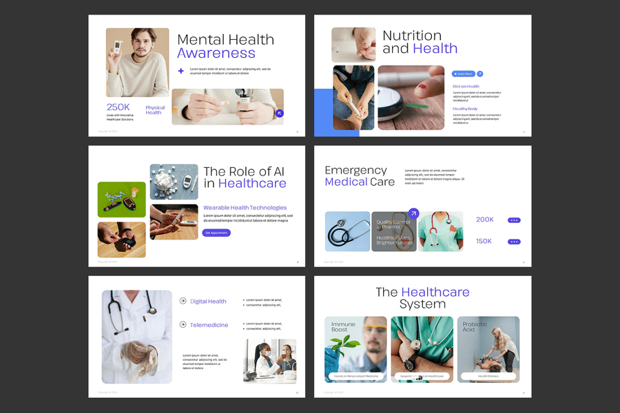 医疗健康PPT模板 (PPTX)