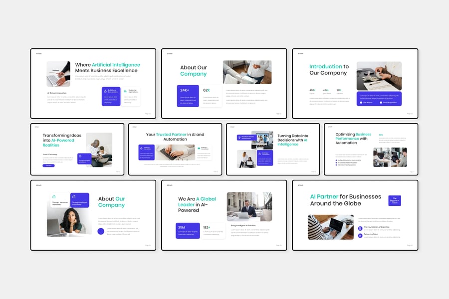 人工智能技术PPT模板 (PPTX)