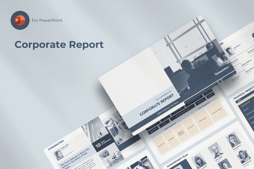 公司报告PPT模板 (PPTX)