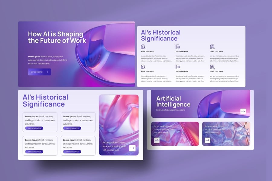 人工智能技术介绍PPT模板 (PPTX)