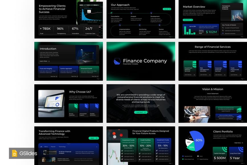 财务公司PPT模板 (PPTX)