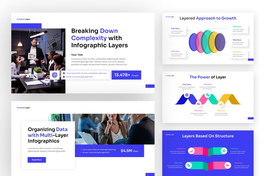 创意分层演示PPT模板