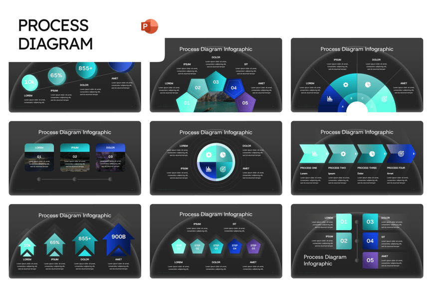 过程图PPT模板
