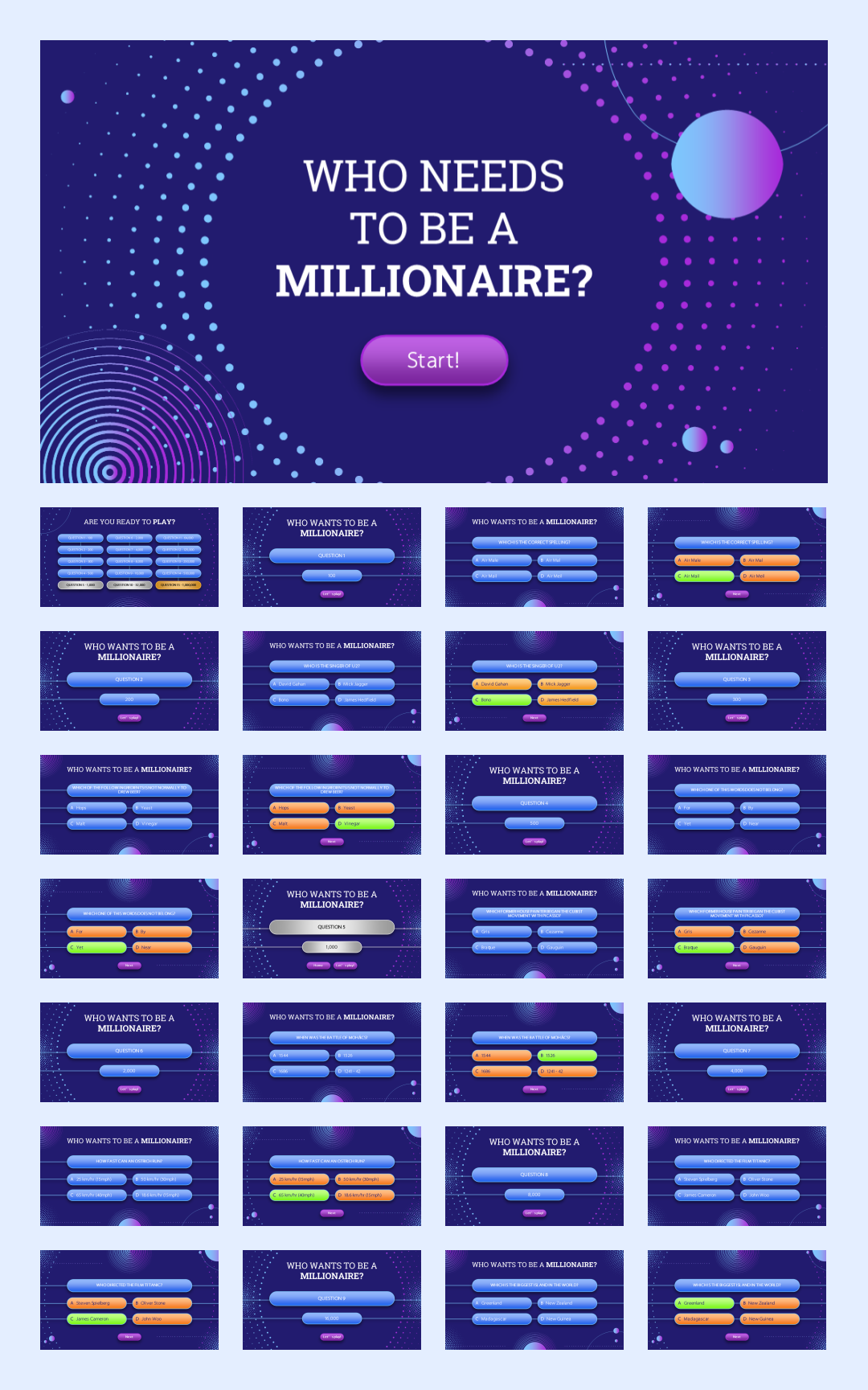 35套抽象色彩创意设计PPT模板合集【S03】