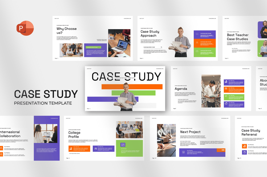 案例研究PPT模板 (PPTX)