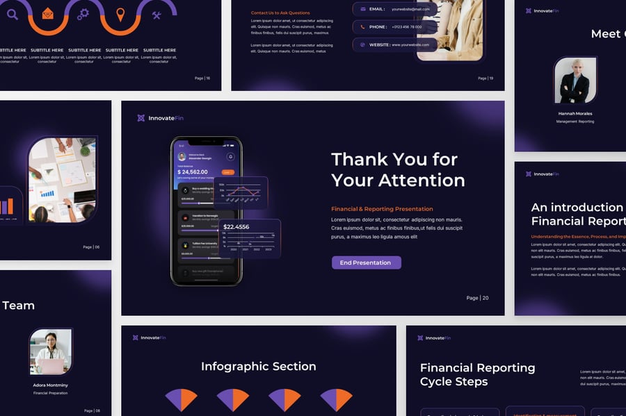 创新 – 财务和报告 PPT模板 (PPTX)