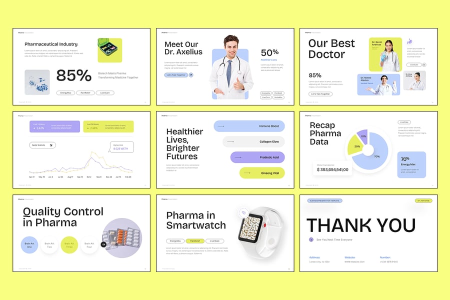 医药公司模板 (PPTX)