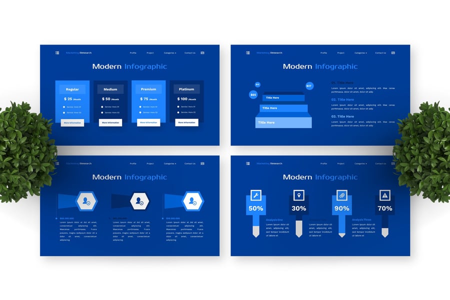 市场研究 – 业务PPT模板 (PPTX)
