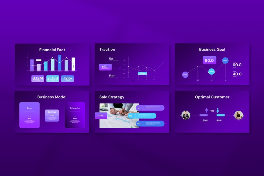 商务介绍俯仰甲板演示模板PPT模板