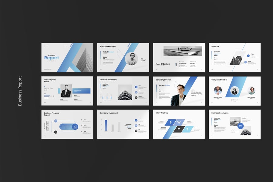 业务报告演示模板PPT模板 (PPTX)