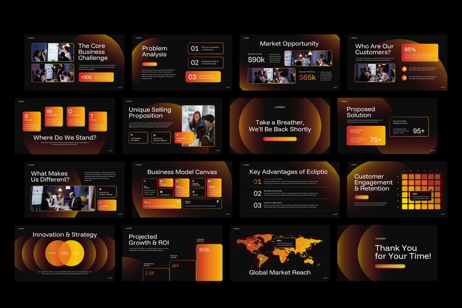 业务案例PPT模板