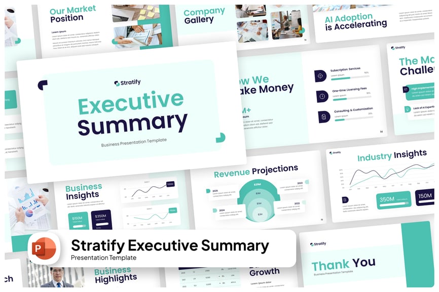 执行摘要PPT模板 (PPTX)