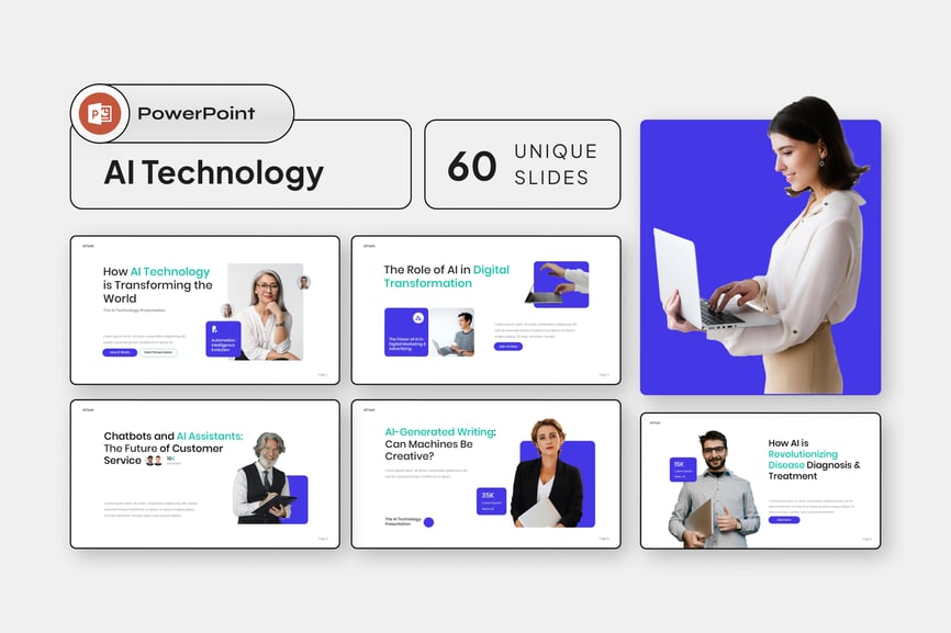 人工智能技术PPT模板 (PPTX)