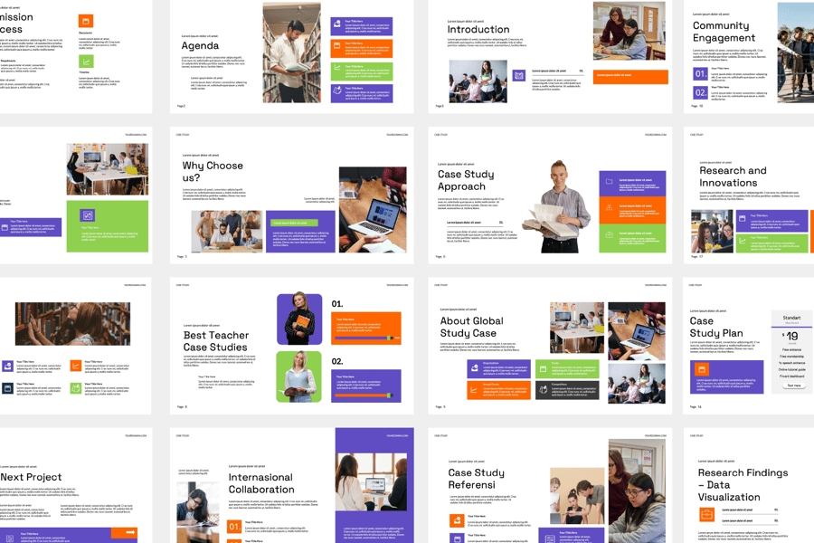 案例研究PPT模板 (PPTX)