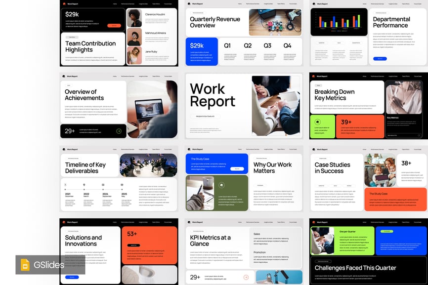 工作报告PPT模板 (PPTX)