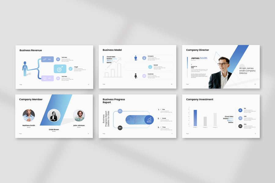 业务报告演示模板PPT模板 (PPTX)