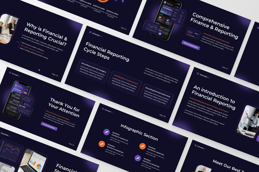 创新 – 财务和报告 PPT模板 (PPTX)