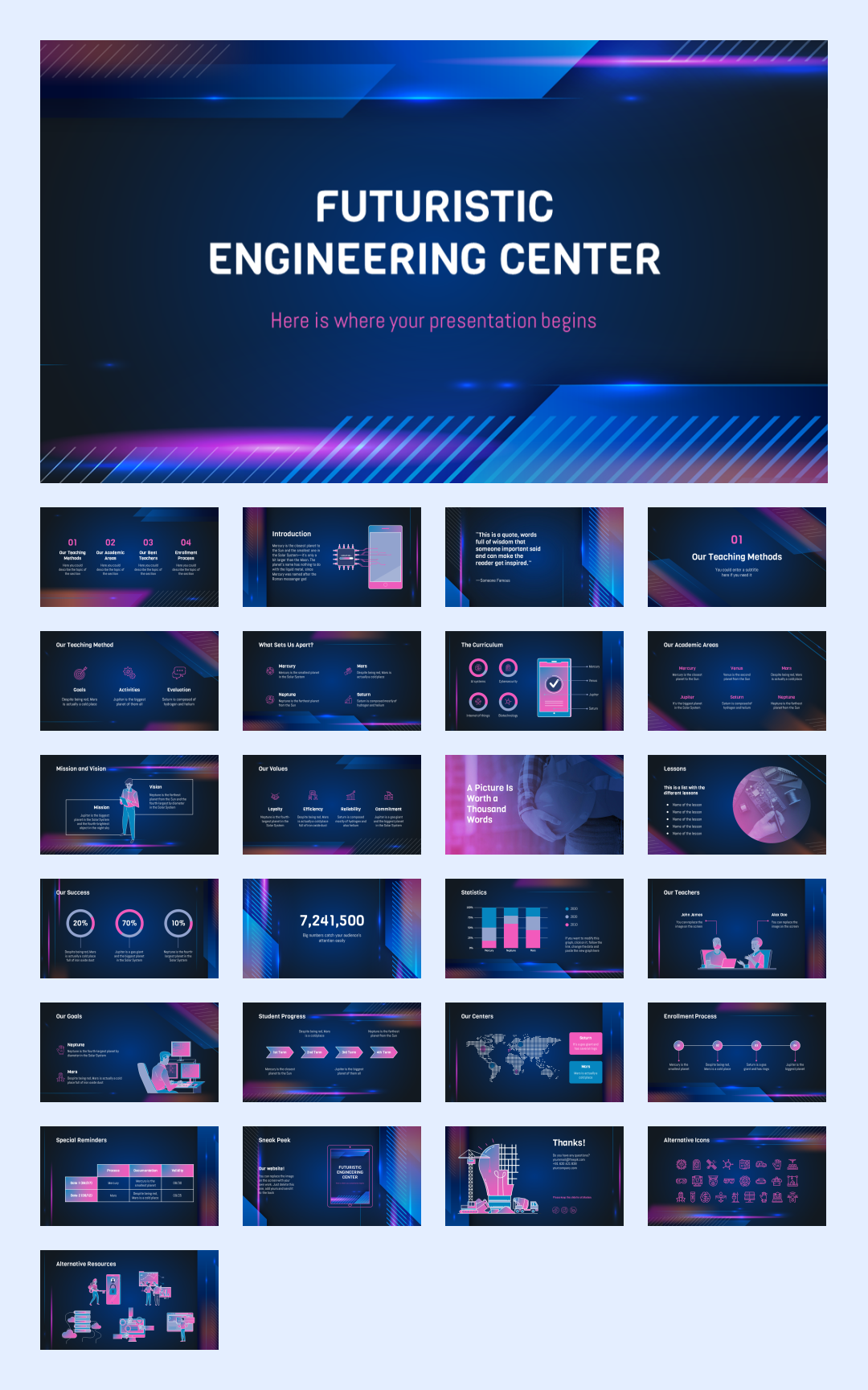 35套抽象色彩创意设计PPT模板合集【S03】
