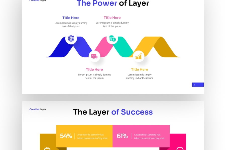 创意分层演示PPT模板