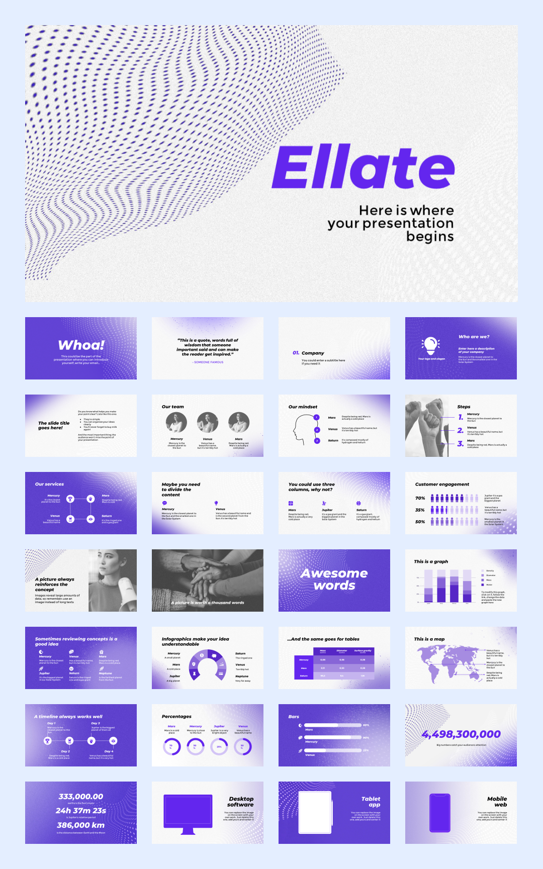 35套抽象色彩创意设计PPT模板合集【S03】