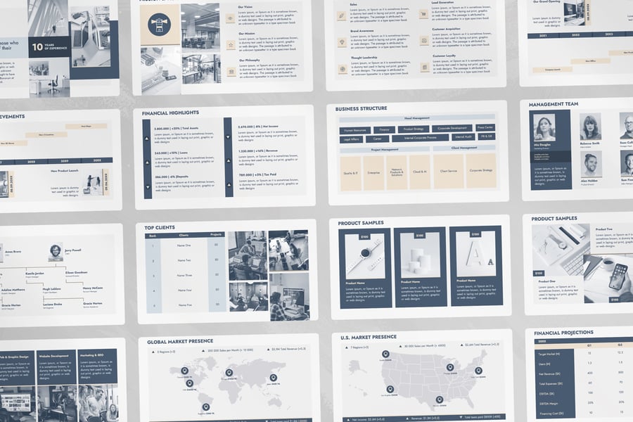 公司报告PPT模板 (PPTX)