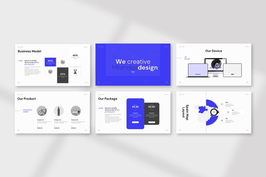 创意极简主义演示模板PPT模板