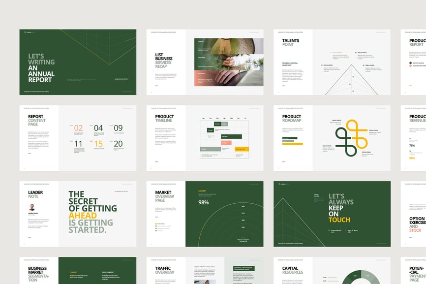 年度报告PPT模板 (PPTX)