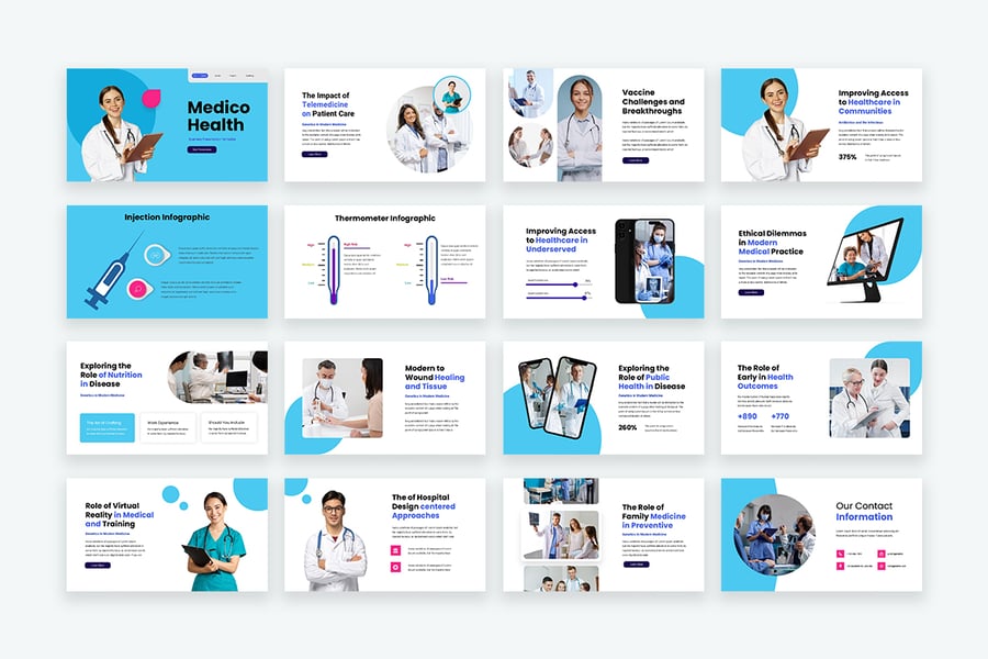 医疗保健PPT模板 (PPT,PPTX)