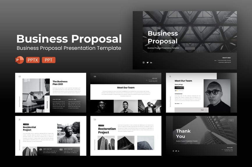 业务建议PPT模板 (PPT,PPTX)