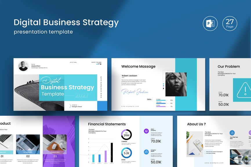 数字业务策略演示模板PPT模板