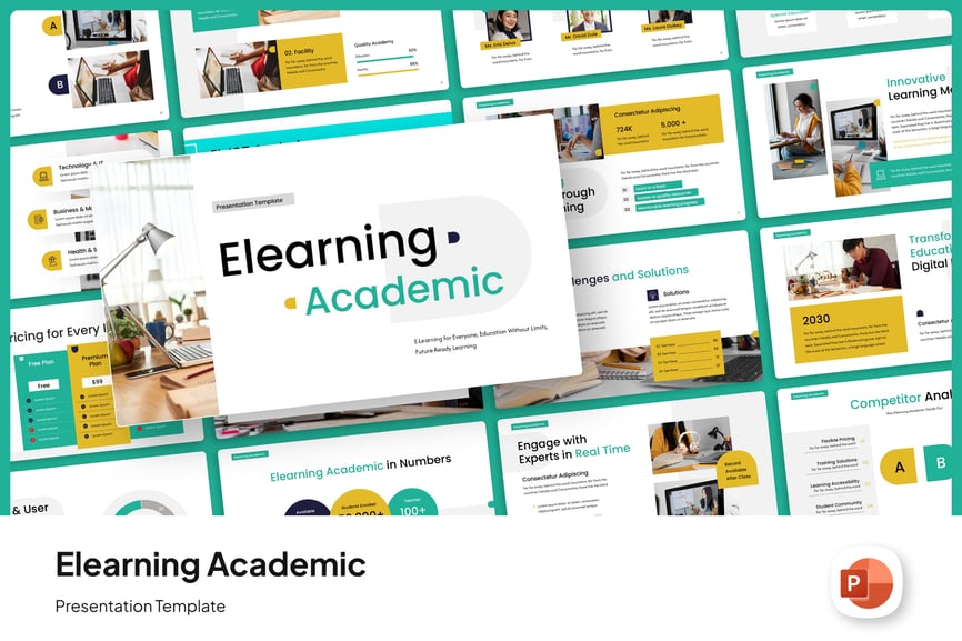 电子学习学术PPT模板