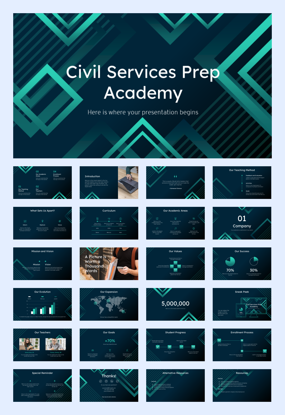 35套抽象色彩创意设计PPT模板合集【S03】