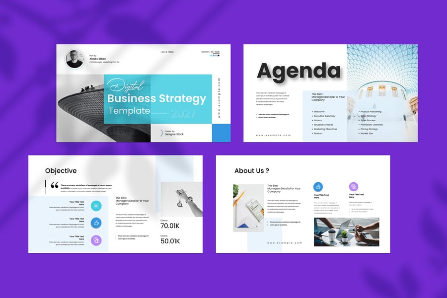 数字业务策略演示模板PPT模板