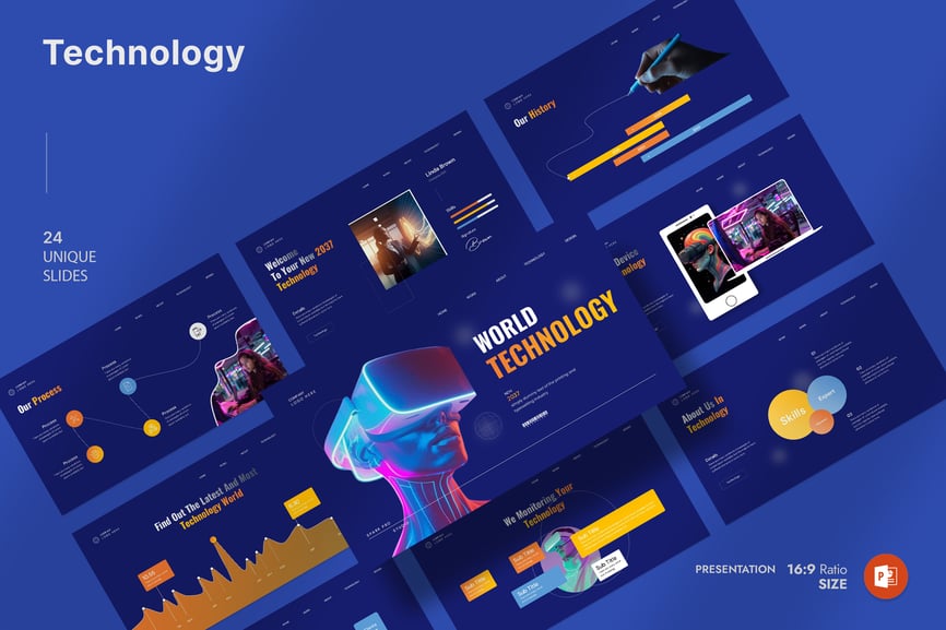 世界技术演示模板PPT模板