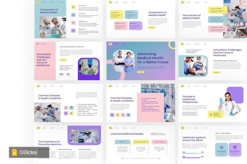 医疗健康PPT模板 (PPTX)