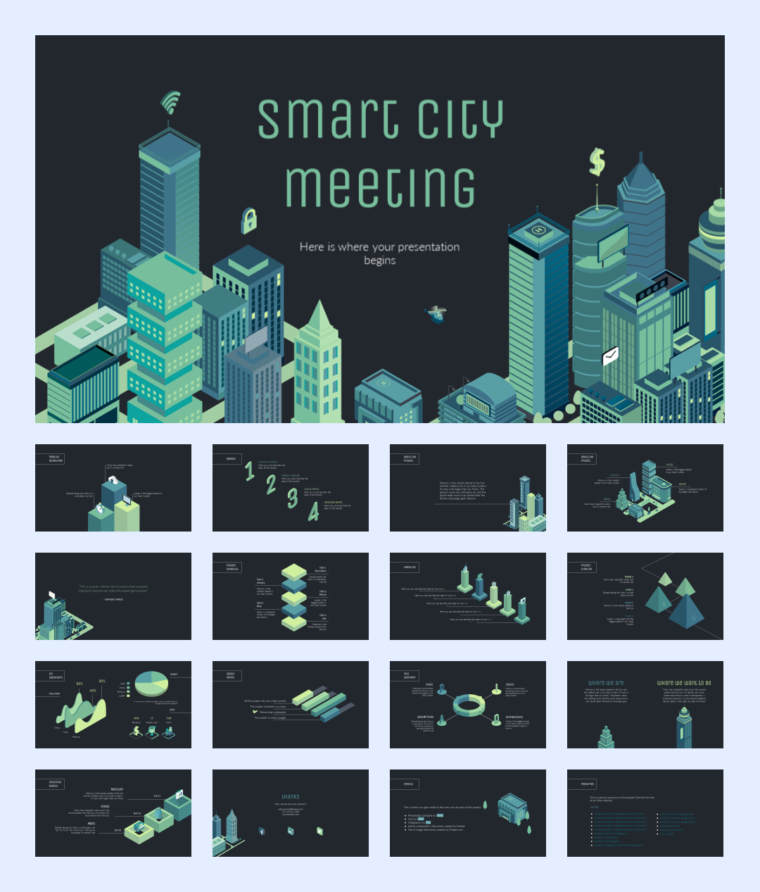 35套抽象色彩创意设计PPT模板合集【S03】