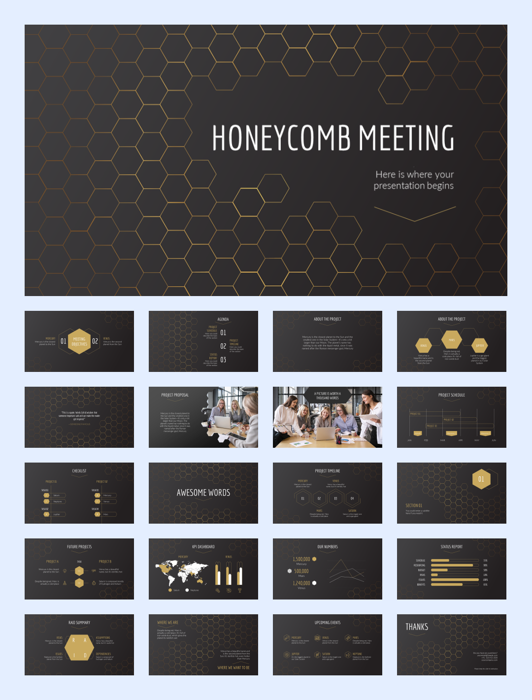 35套抽象色彩创意设计PPT模板合集【S03】