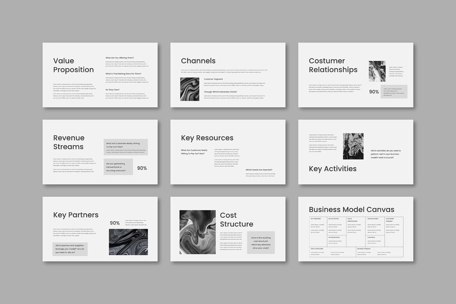 业务模型演示文稿PPT模板 (PPTX)