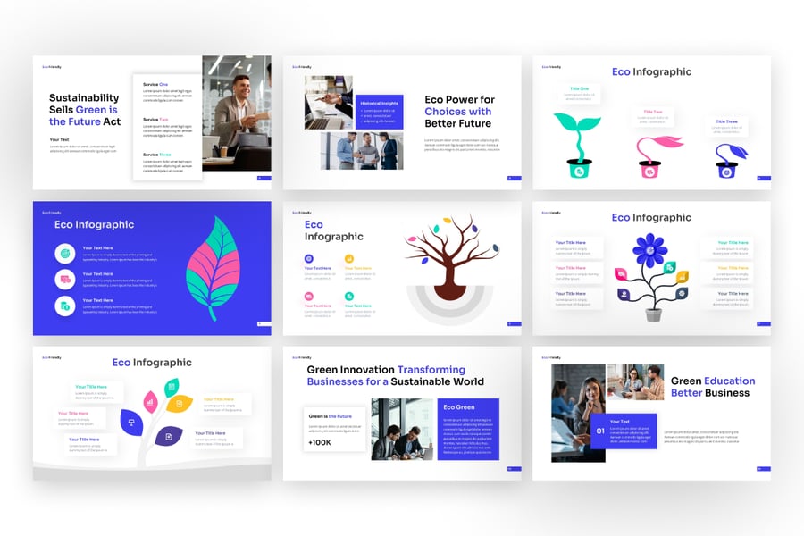 生态友好策略演示PPT模板 (PPTX)