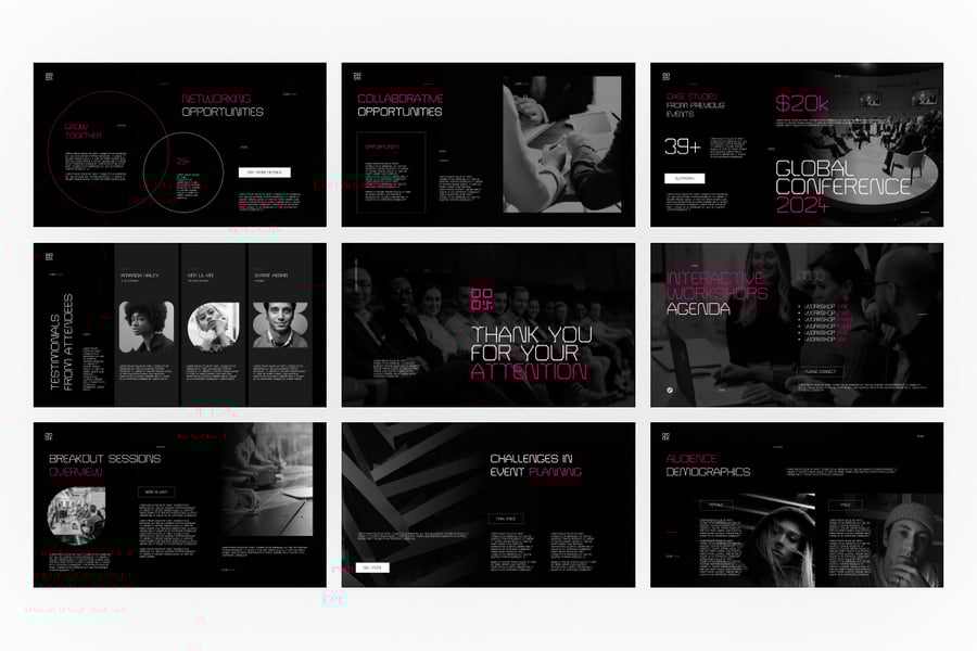 会议介绍PPT模板 (PPTX)