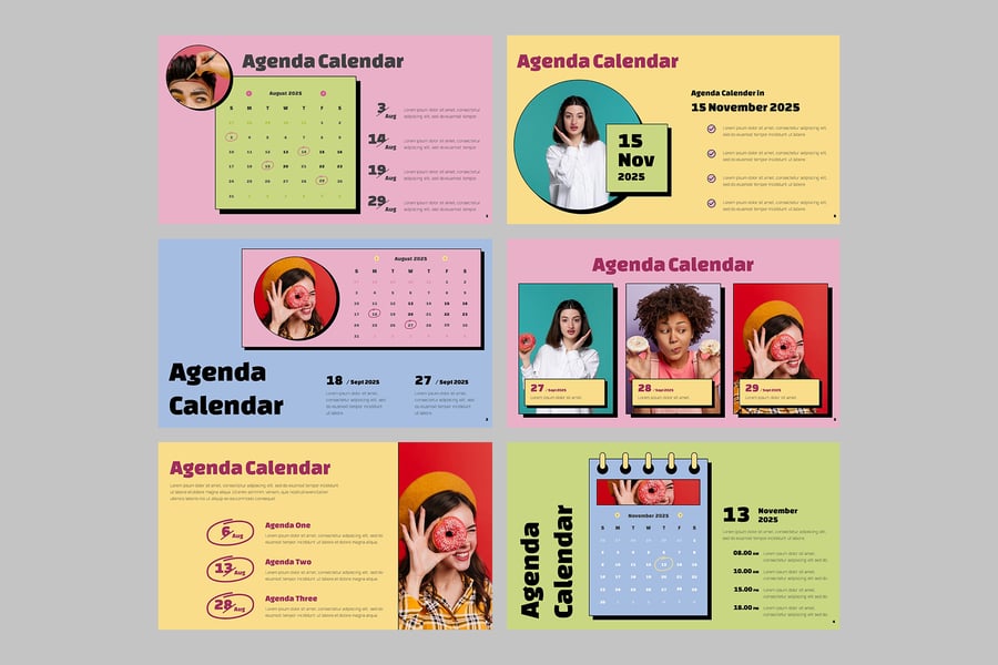 议程日历PPT模板