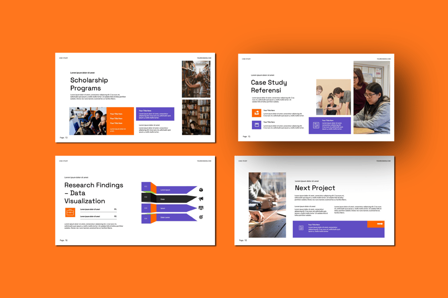 案例研究PPT模板 (PPTX)