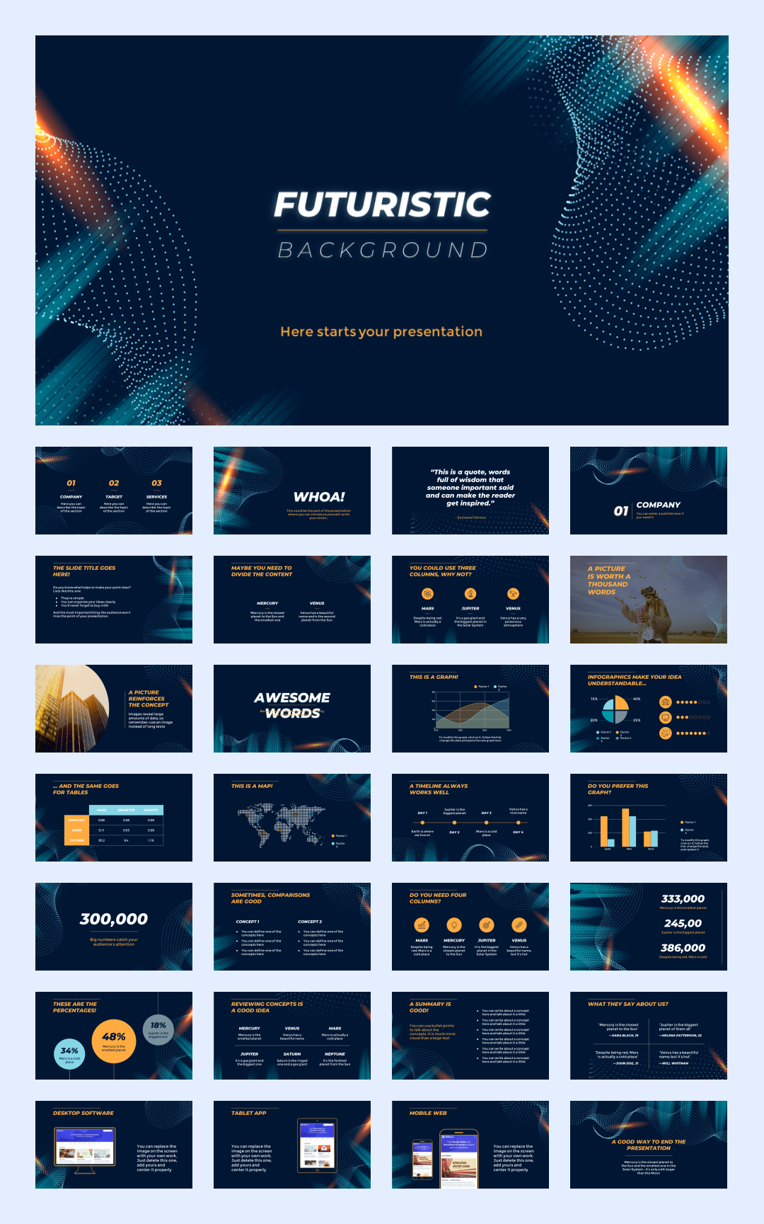 35套抽象色彩创意设计PPT模板合集【S03】