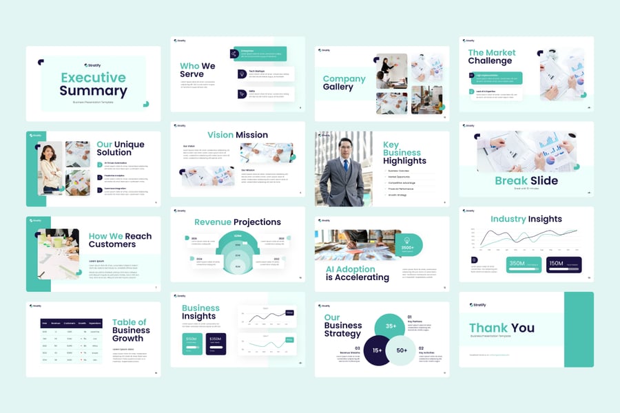 执行摘要PPT模板 (PPTX)